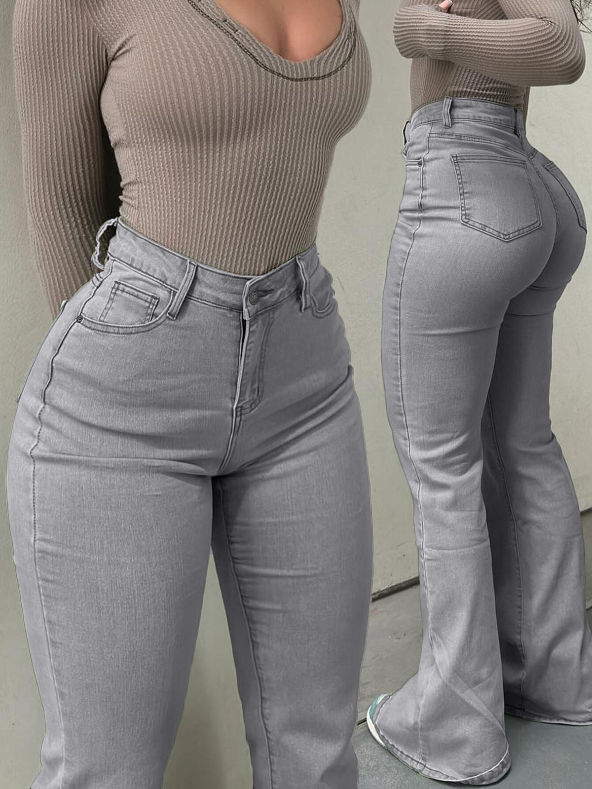 TK1025 Women's Ripped Baggy Jeans, Y2K Streetwe