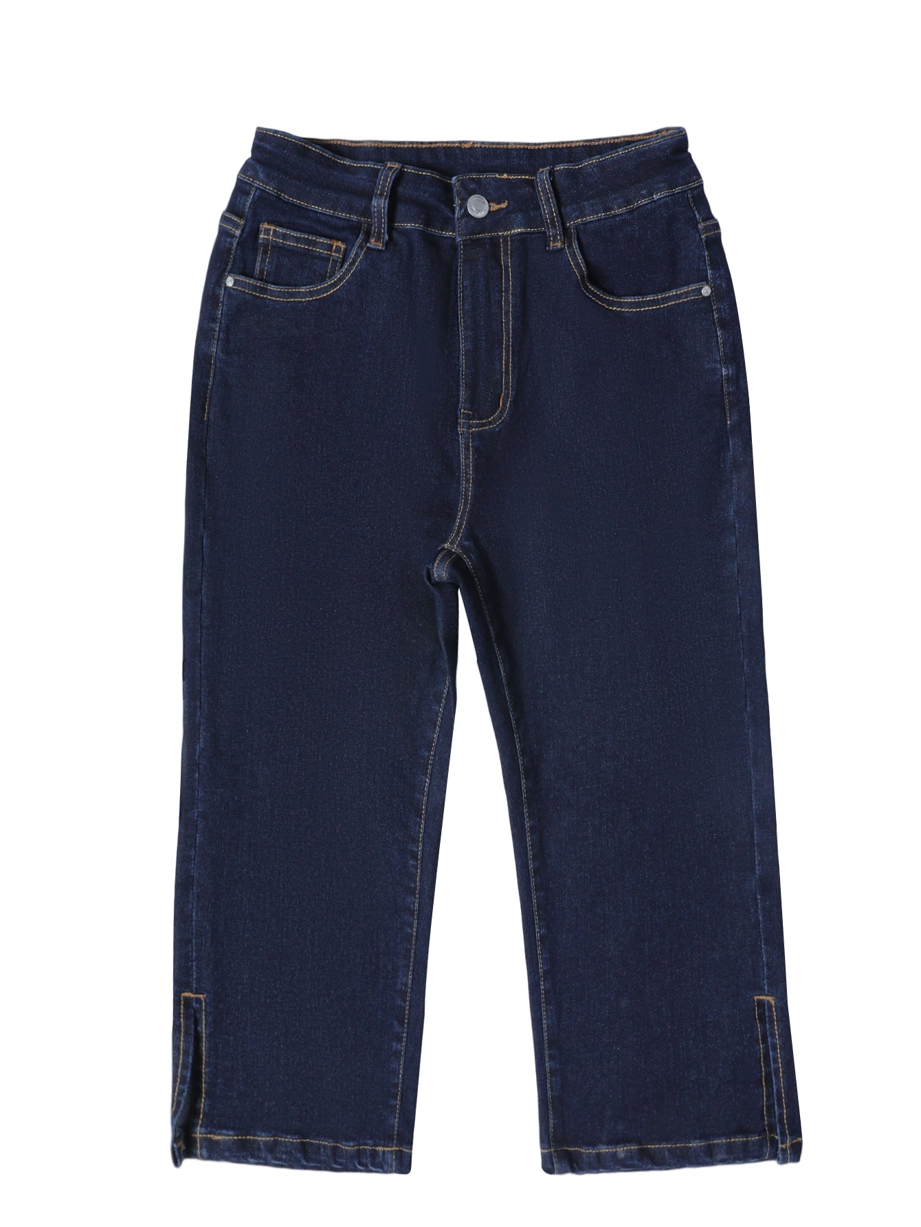 Womens High Waist Stretch Skinny Denim Capri Jeans