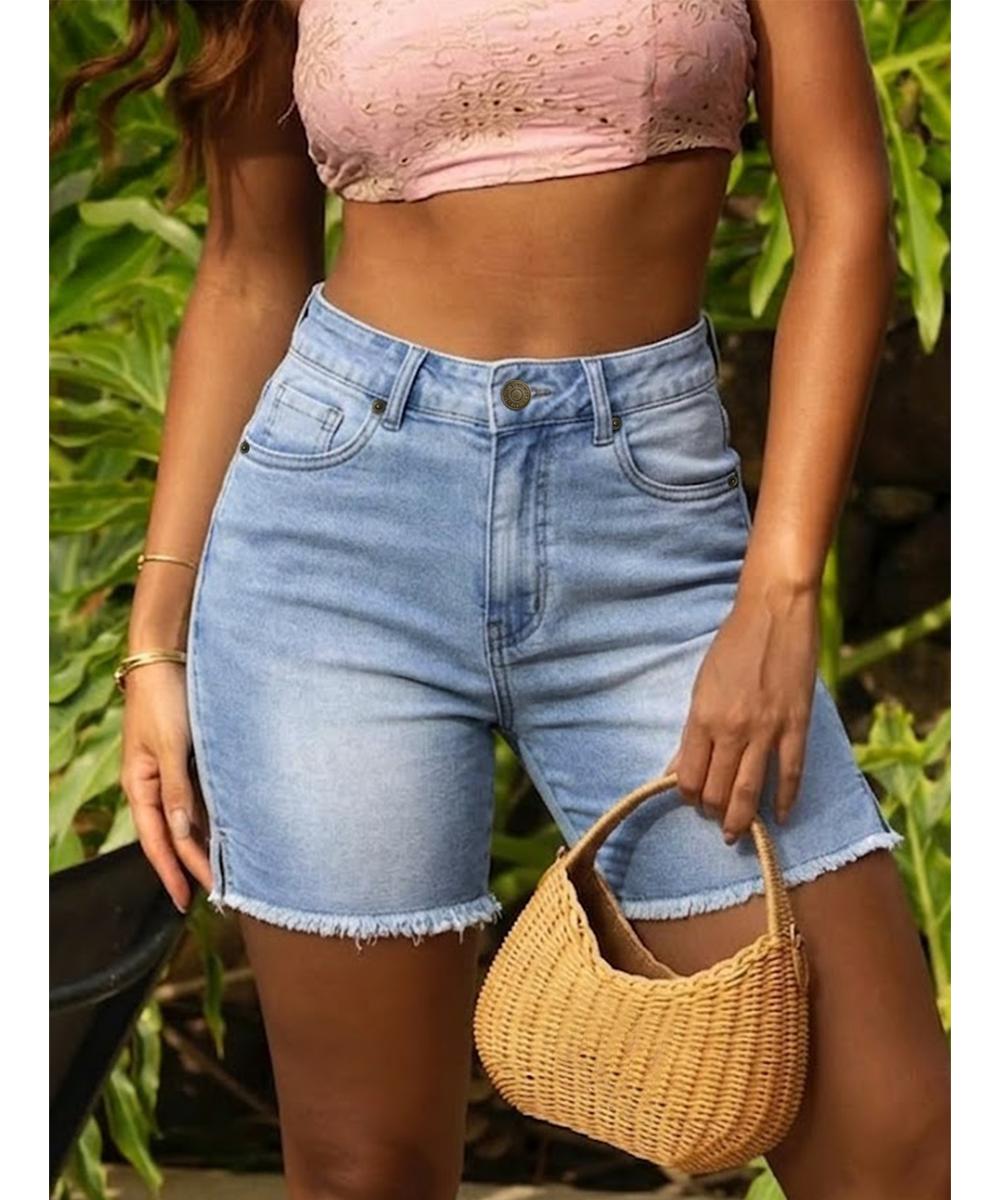 GILIPUR Womens Stretchy Jean Shorts