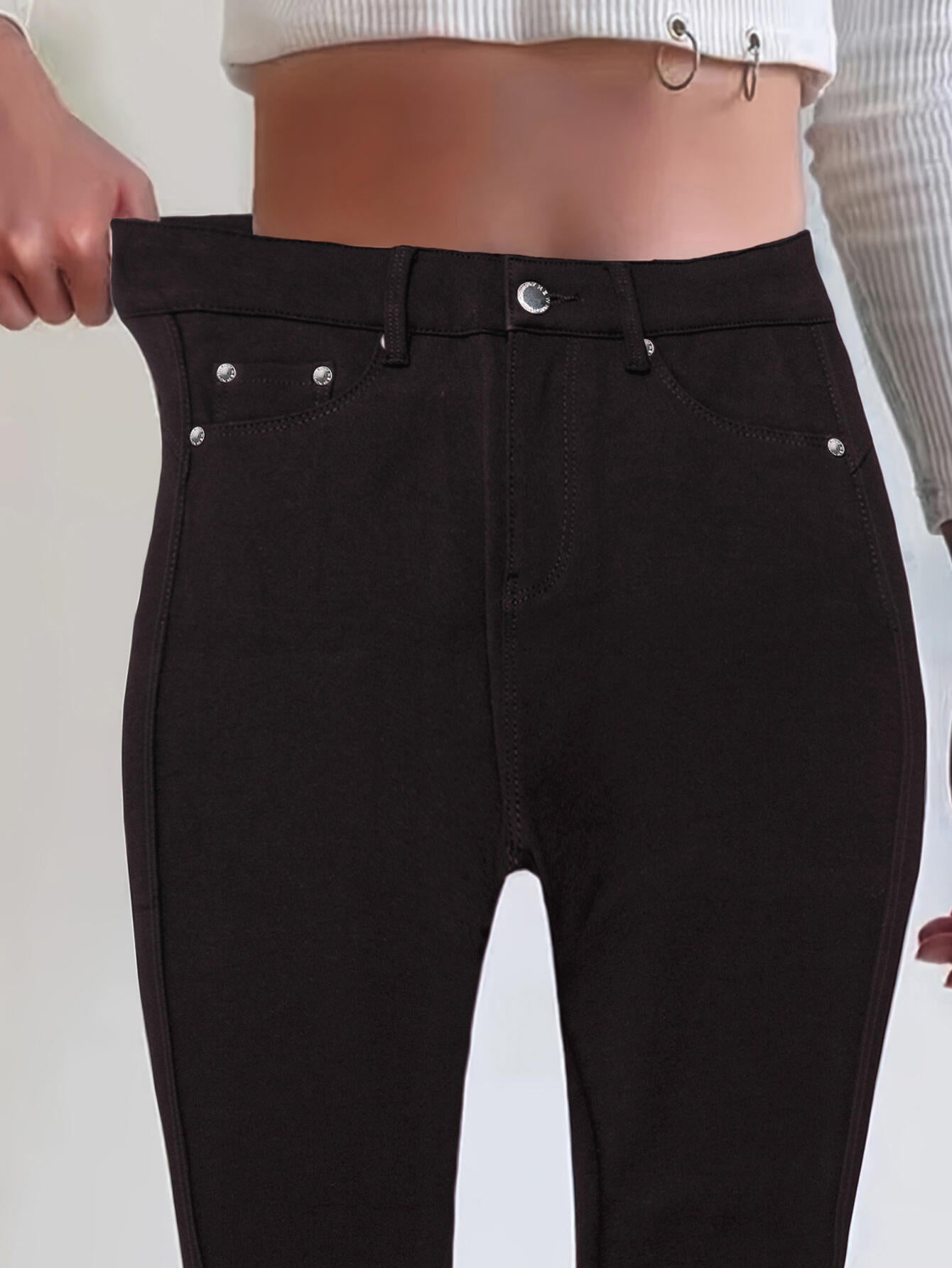 CY038 Women's Casual Elastic Waist Pants, Soft