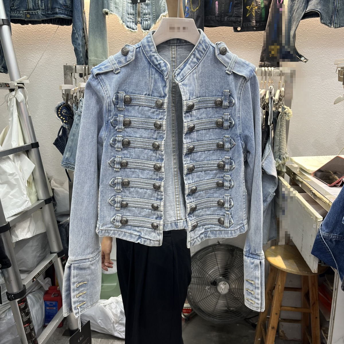 ML202 Women's Washed Denim Jacket, Vintage Sta