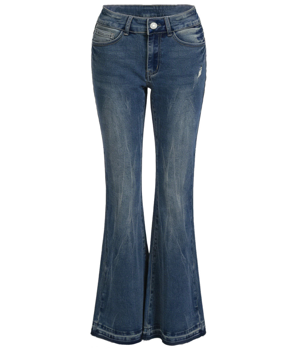 GILIPUR Women Low Rise Stretchy Bell Bottom Jeans