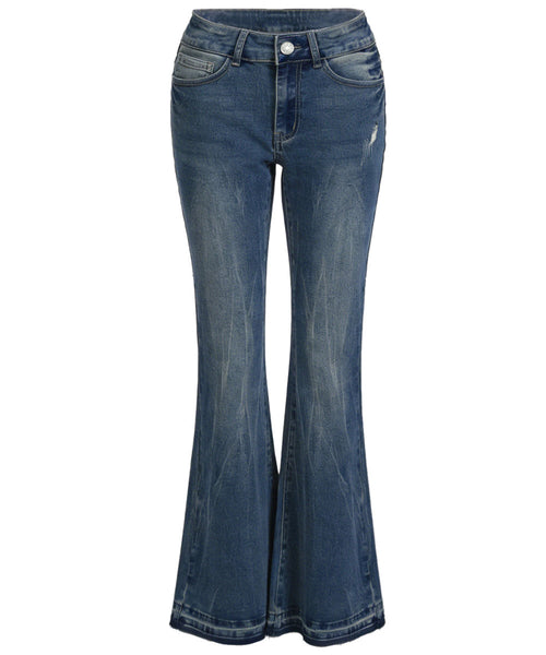 GILIPUR Women Low Rise Stretchy Bell Bottom Jeans