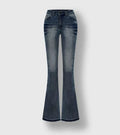 Women Dark Wash Low Rise Flare Jeans