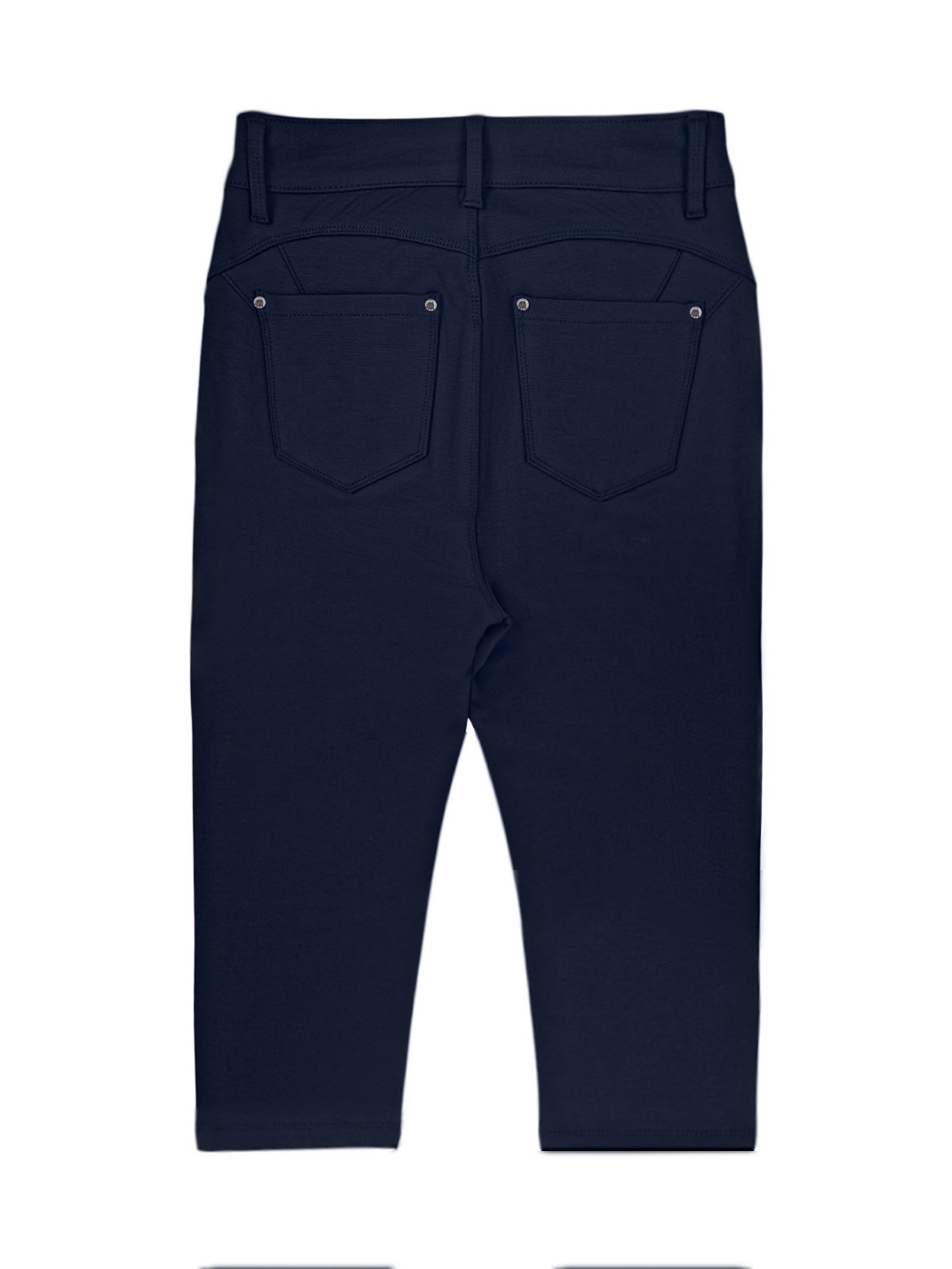 Women High Waist Ultra Stretch Skinny Capri Jeans - Dark Blue