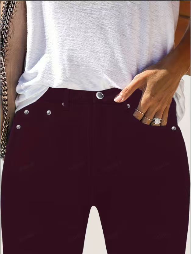 CY038 Women's Casual Elastic Waist Pants, Soft